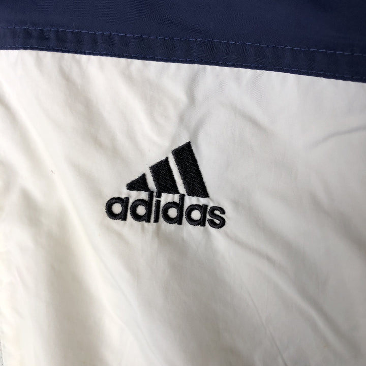 90'S Adidas Nylon Jacket, Men's Size L, Vintage Nylon navy blue type Vintage Second Hand