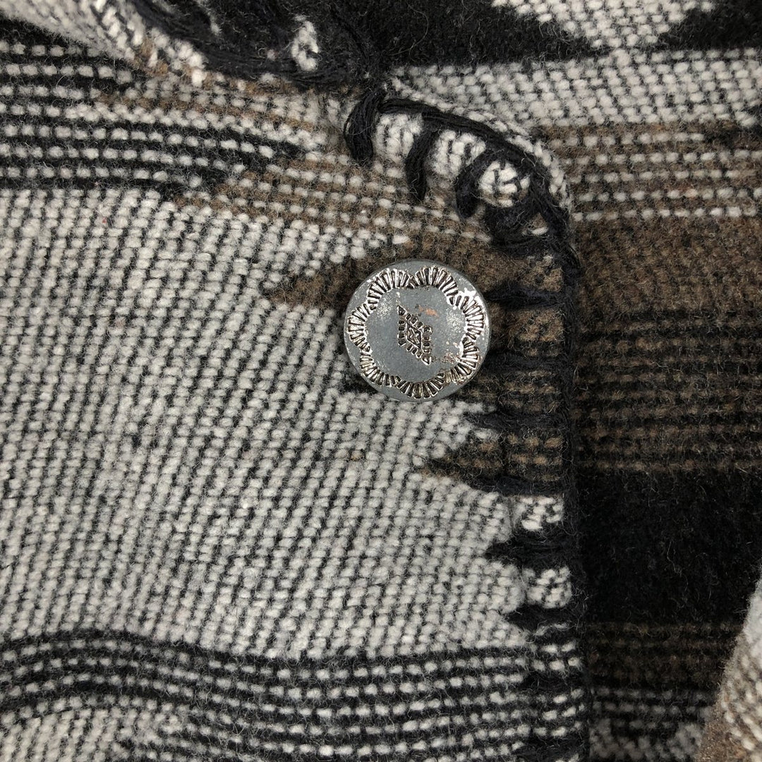 CHICOS DESIGN Ortega Pattern All-Over Print Jacket, Men's Size L polyester white type Vintage Second Hand