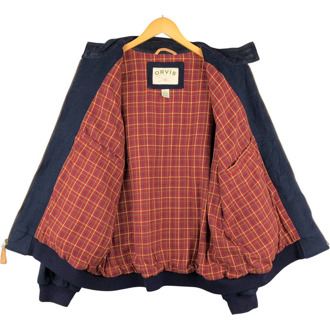 Orvis Harrington Wool Sports Jacket, Men's XL wool navy blue type Vintage Second Hand