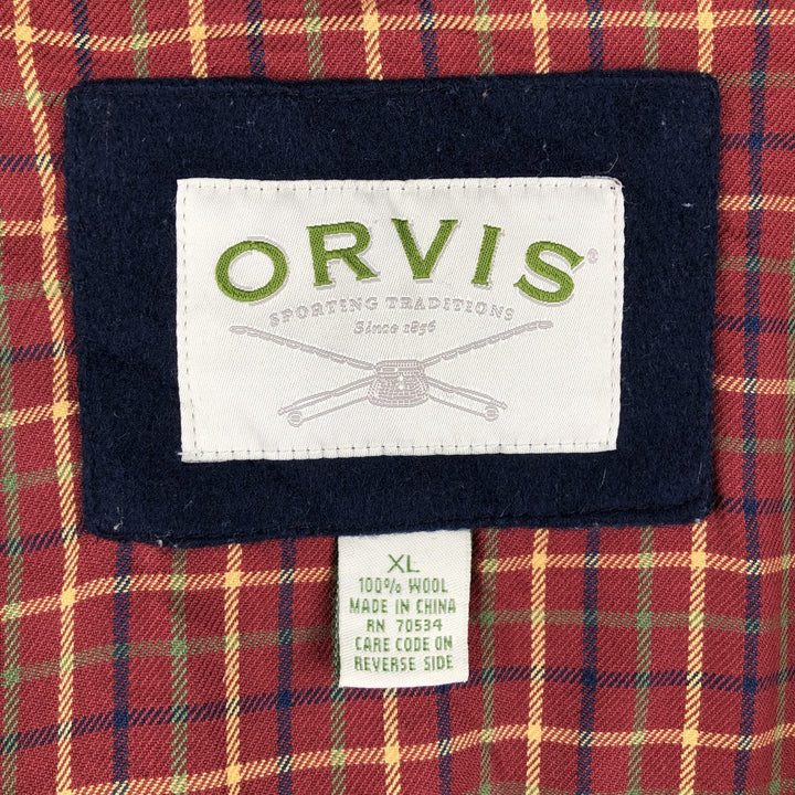 Orvis Harrington Wool Sports Jacket, Men's XL wool navy blue type Vintage Second Hand