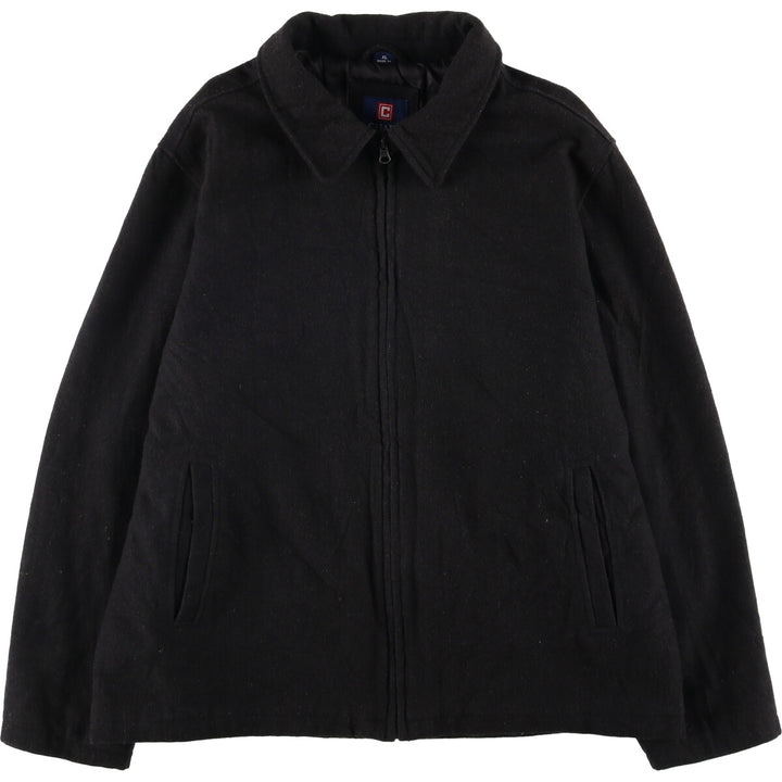 CHAPS Wool Blend Padded Puffer Jacket, Men's Size XL polyester black type Vintage Second Hand