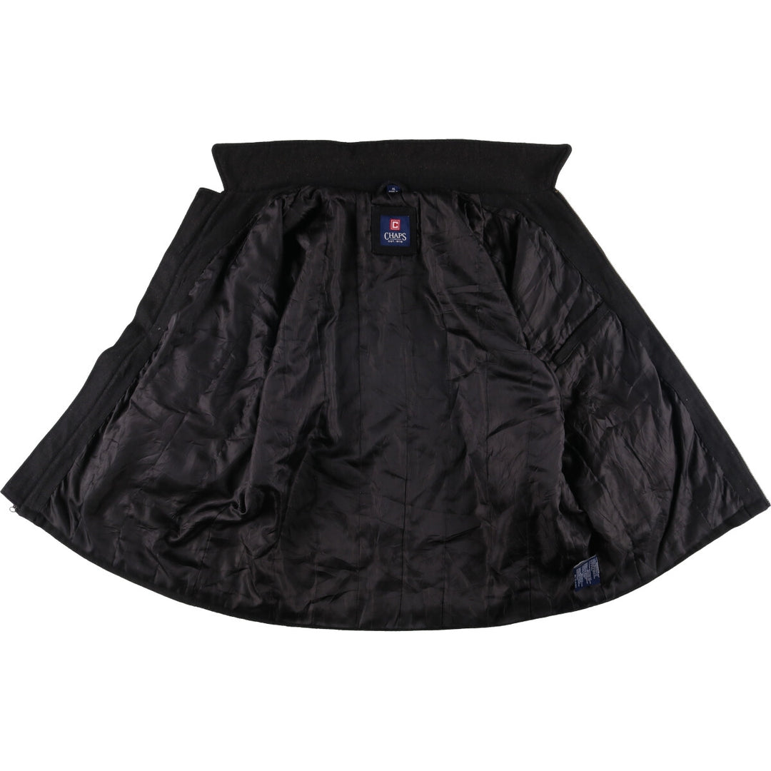 CHAPS Wool Blend Padded Puffer Jacket, Men's Size XL polyester black type Vintage Second Hand