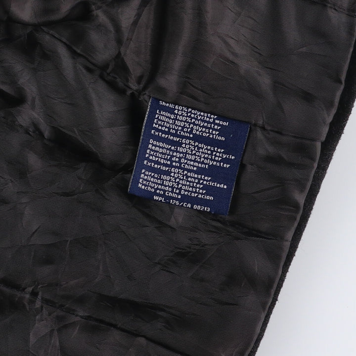 CHAPS Wool Blend Padded Puffer Jacket, Men's Size XL polyester black type Vintage Second Hand