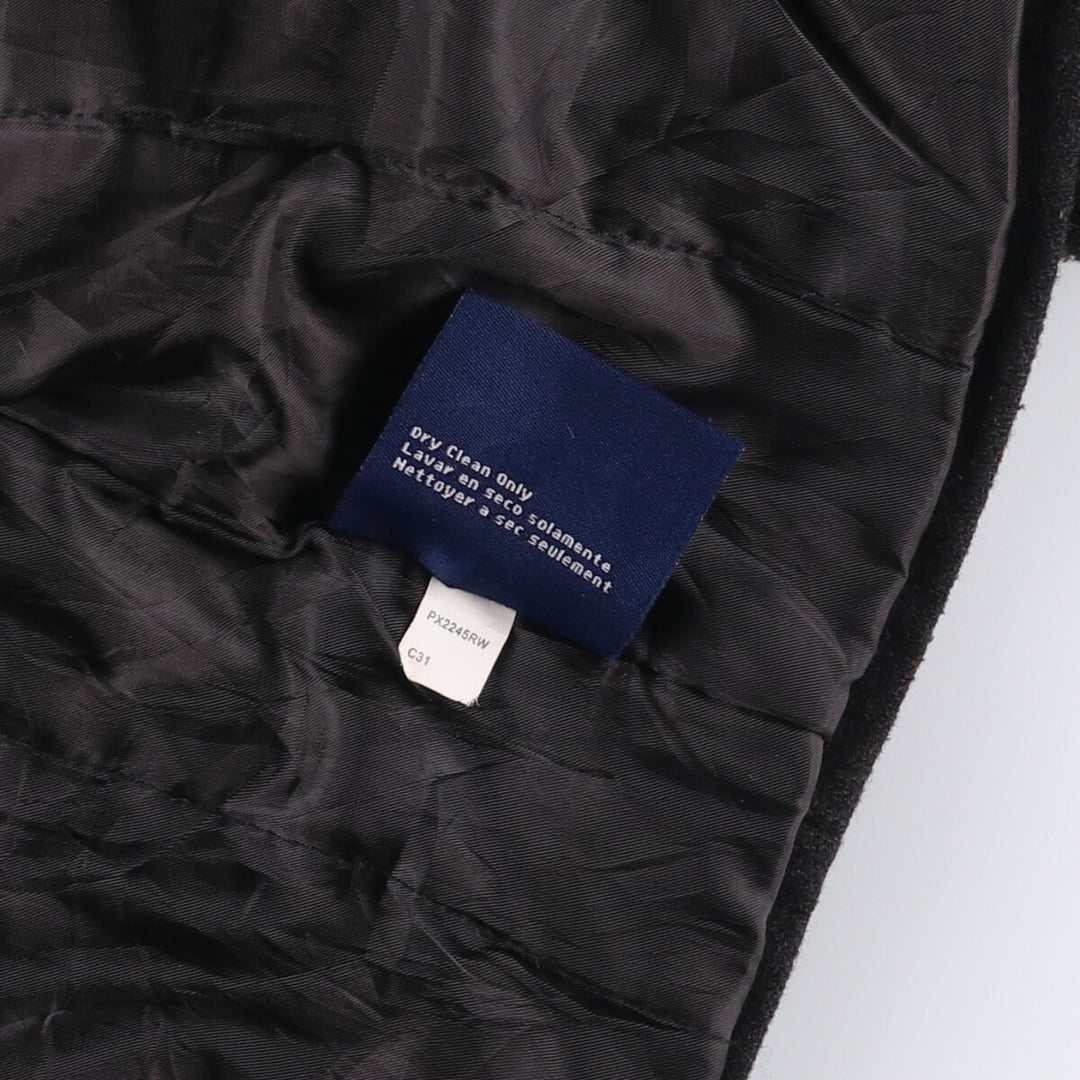 CHAPS Wool Blend Padded Puffer Jacket, Men's Size XL polyester black type Vintage Second Hand