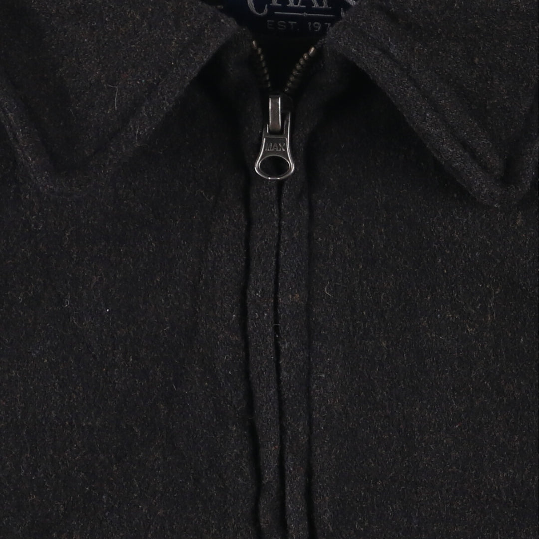 CHAPS Wool Blend Padded Puffer Jacket, Men's Size XL polyester black type Vintage Second Hand