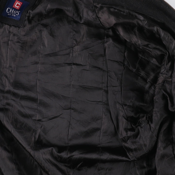 CHAPS Wool Blend Padded Puffer Jacket, Men's Size XL polyester black type Vintage Second Hand