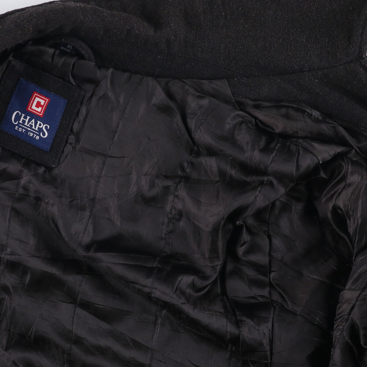 CHAPS Wool Blend Padded Puffer Jacket, Men's Size XL polyester black type Vintage Second Hand