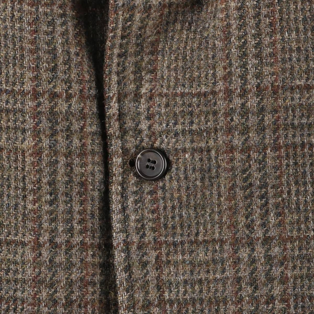 Brooks Brothers Check Pattern Wool Tailored Jacket, Men's Size Medium wool brown type Vintage Second Hand