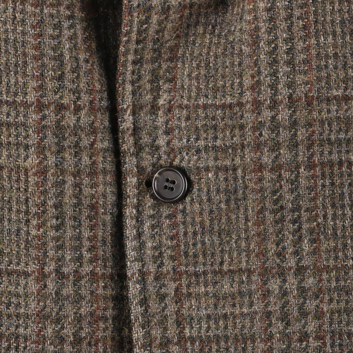 Brooks Brothers Check Pattern Wool Tailored Jacket, Men's Size Medium wool brown type Vintage Second Hand