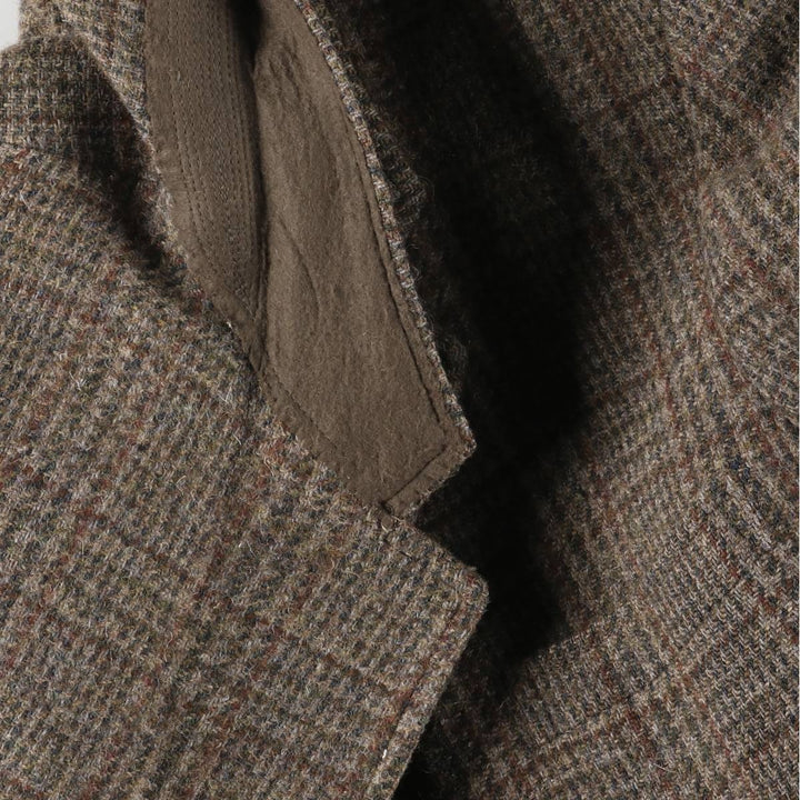 Brooks Brothers Check Pattern Wool Tailored Jacket, Men's Size Medium wool brown type Vintage Second Hand