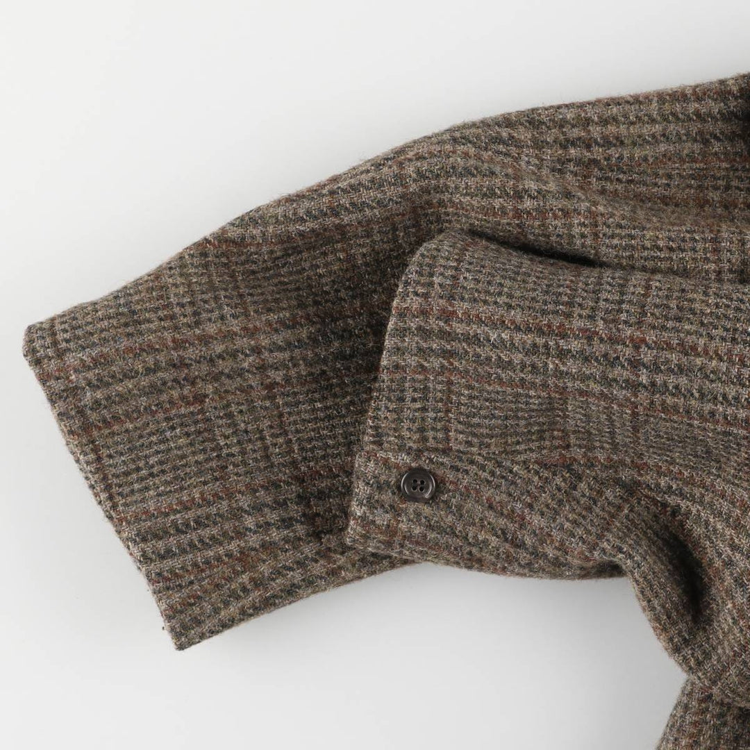 Brooks Brothers Check Pattern Wool Tailored Jacket, Men's Size Medium wool brown type Vintage Second Hand