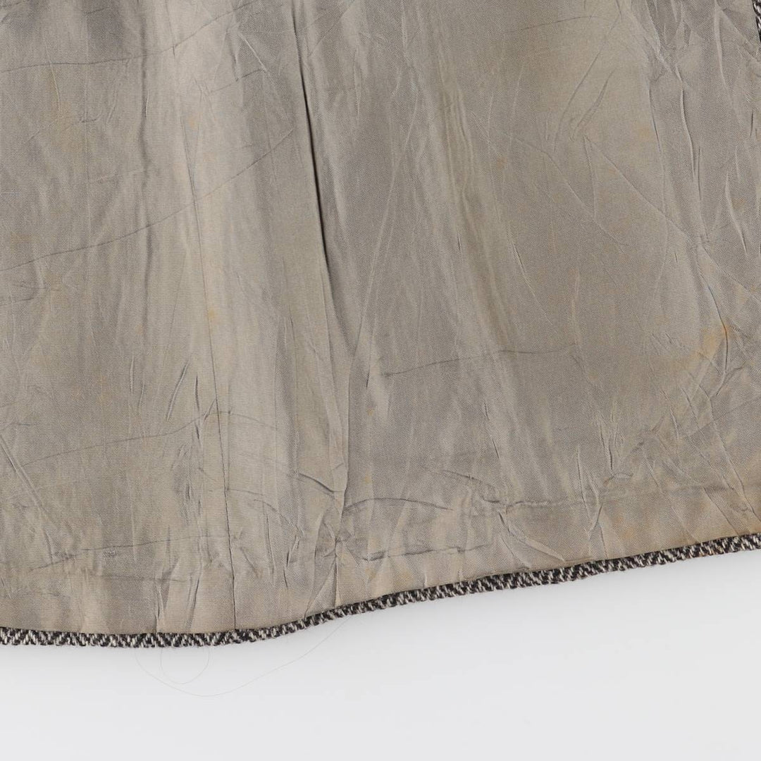 80s-90'S Derby of San Francisco Harris Tweed Herringbone Wool Tailored Jacket, Men's Size Medium wool gray type Vintage Second Hand