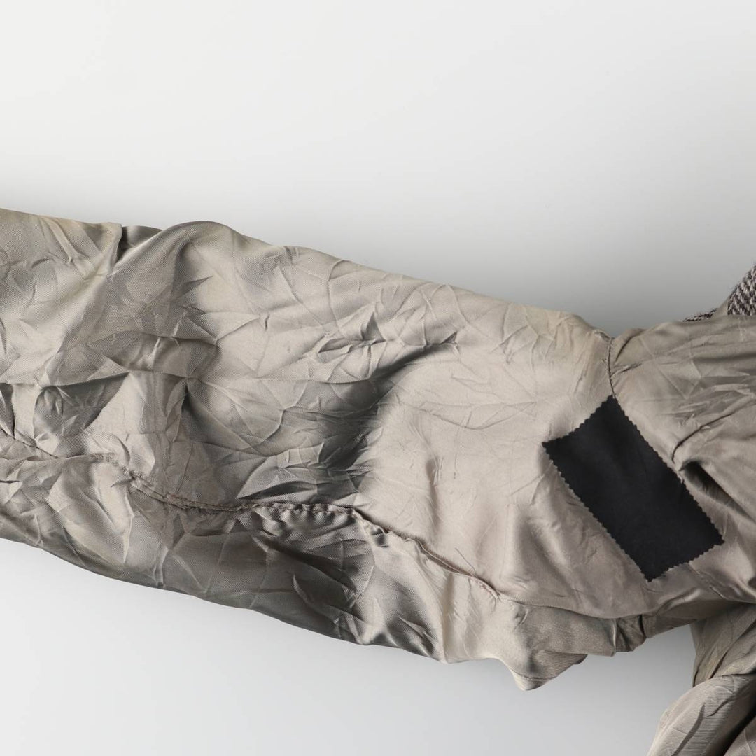 80s-90'S Derby of San Francisco Harris Tweed Herringbone Wool Tailored Jacket, Men's Size Medium wool gray type Vintage Second Hand