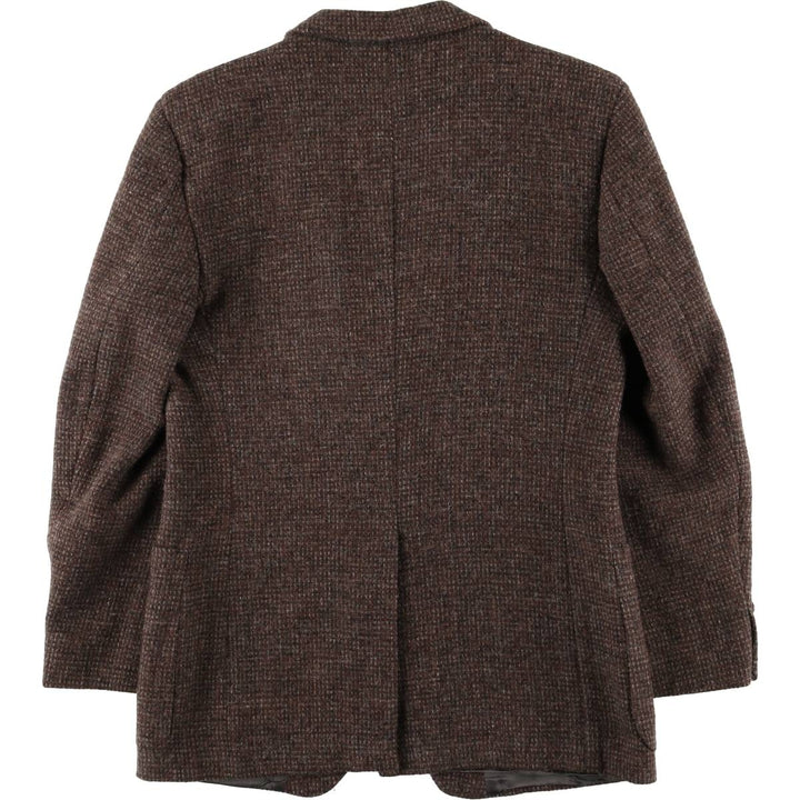 Vintage Harris Tweed wool tailored jacket from the 1980'S to 1990s, made in the USA, size M. wool brown type Vintage Second Hand