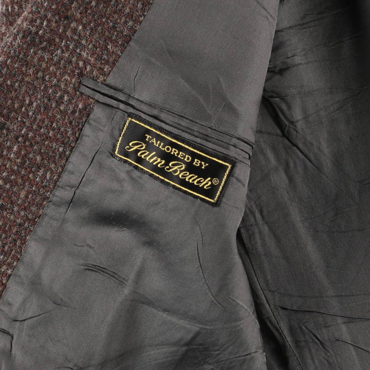 Vintage Harris Tweed wool tailored jacket from the 1980'S to 1990s, made in the USA, size M. wool brown type Vintage Second Hand