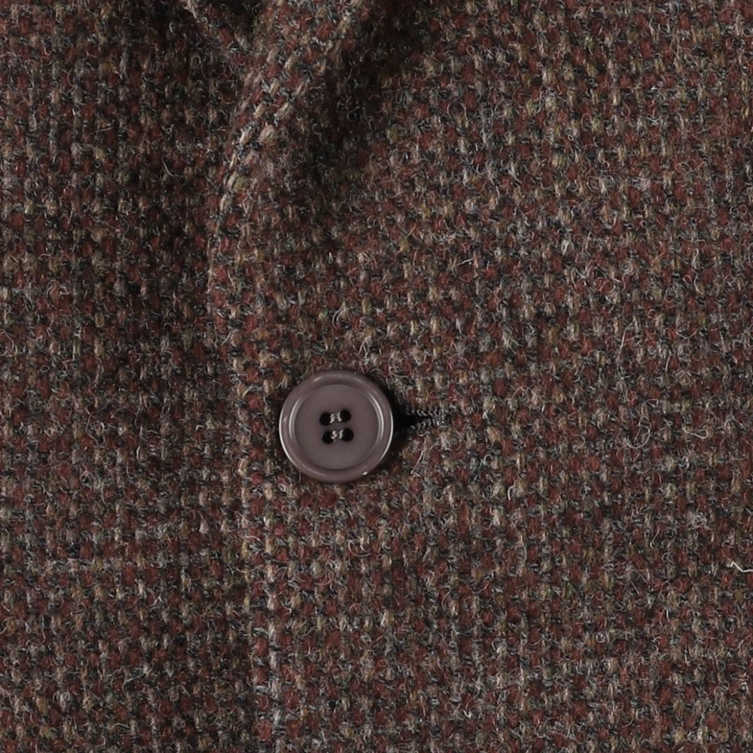 Vintage Harris Tweed wool tailored jacket from the 1980'S to 1990s, made in the USA, size M. wool brown type Vintage Second Hand