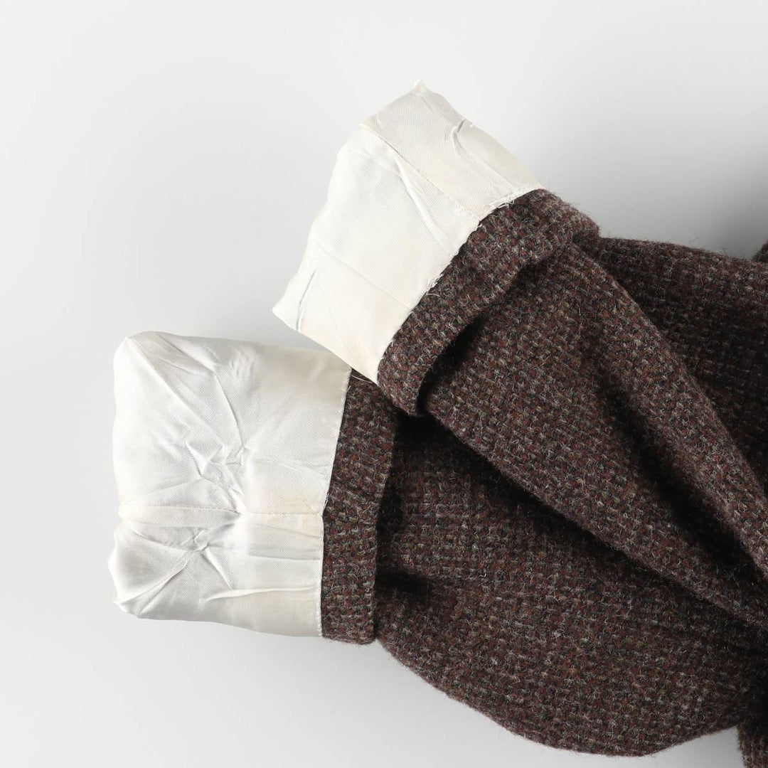 Vintage Harris Tweed wool tailored jacket from the 1980'S to 1990s, made in the USA, size M. wool brown type Vintage Second Hand