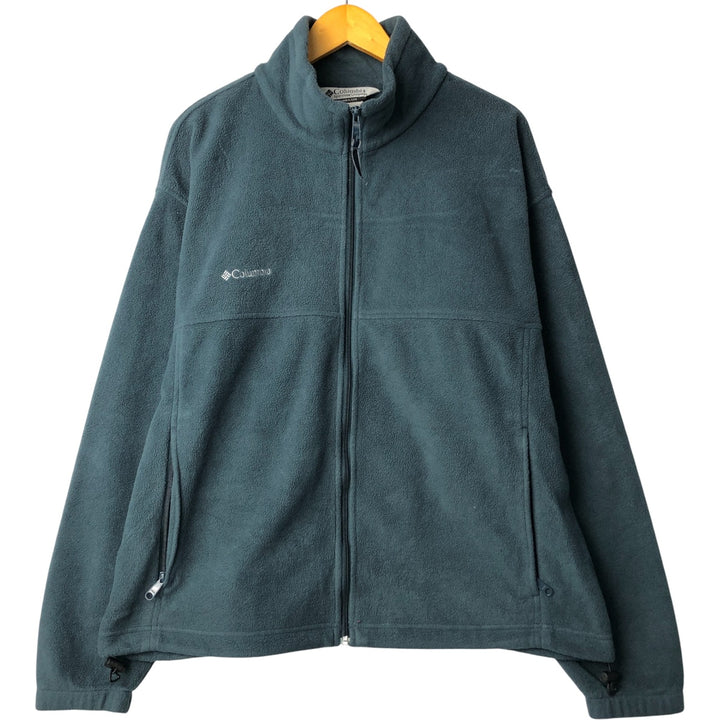 Columbia fleece jacket, men's size XL polyester Navy blue Vintage Second Hand