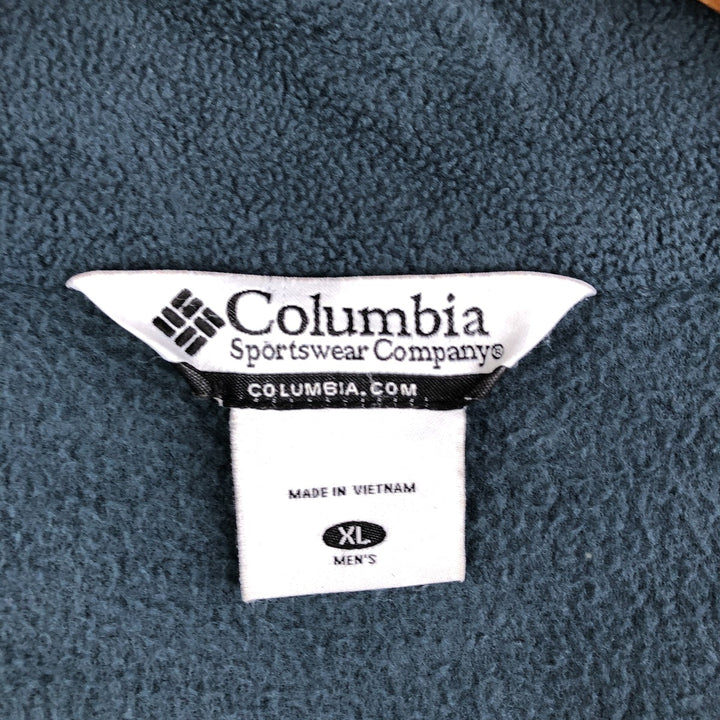 Columbia fleece jacket, men's size XL polyester Navy blue Vintage Second Hand