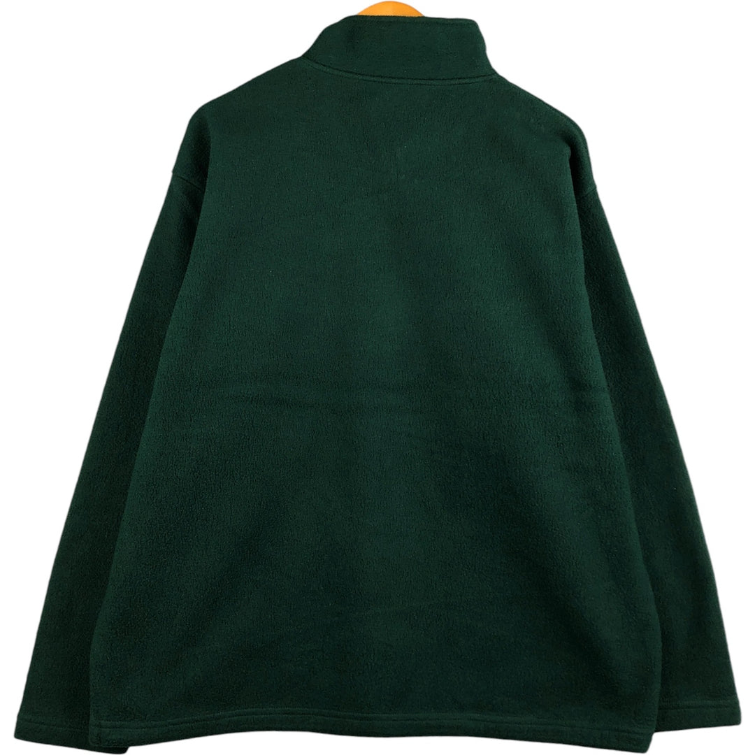 Old Navy Half-Zip Fleece Pullover, Men's XL polyester Green type dark green Vintage Second Hand