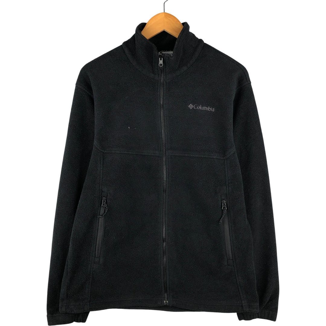 Columbia INTERCHANGE Fleece Jacket, Men's Size L polyester black type Vintage Second Hand