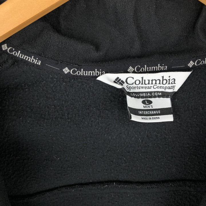 Columbia INTERCHANGE Fleece Jacket, Men's Size L polyester black type Vintage Second Hand