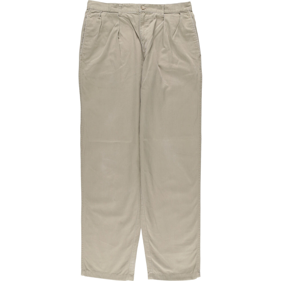 Ralph Lauren POLO by Ralph Lauren Two-pleat Chino Pants for Men, W33 equivalent cotton Beige type Vintage Second Hand