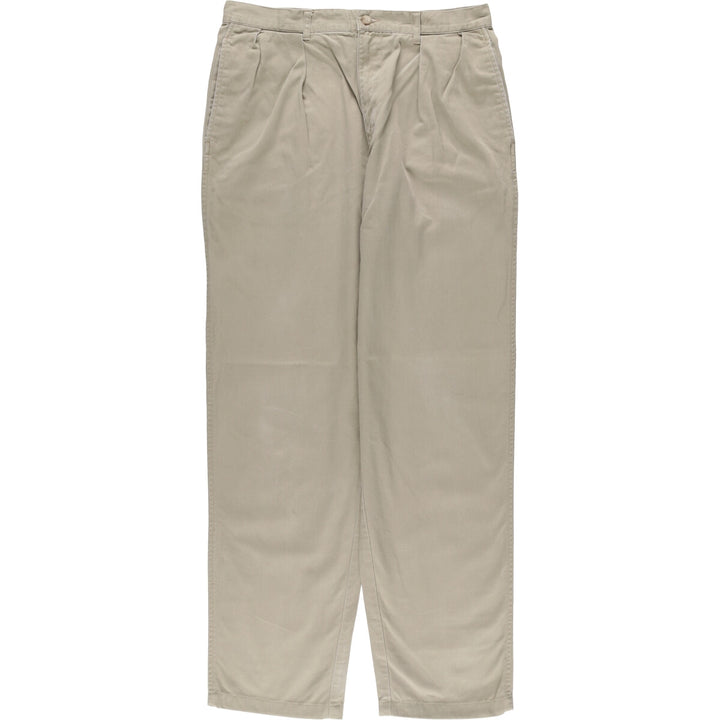 Ralph Lauren POLO by Ralph Lauren Two-pleat Chino Pants for Men, W33 equivalent cotton Beige type Vintage Second Hand