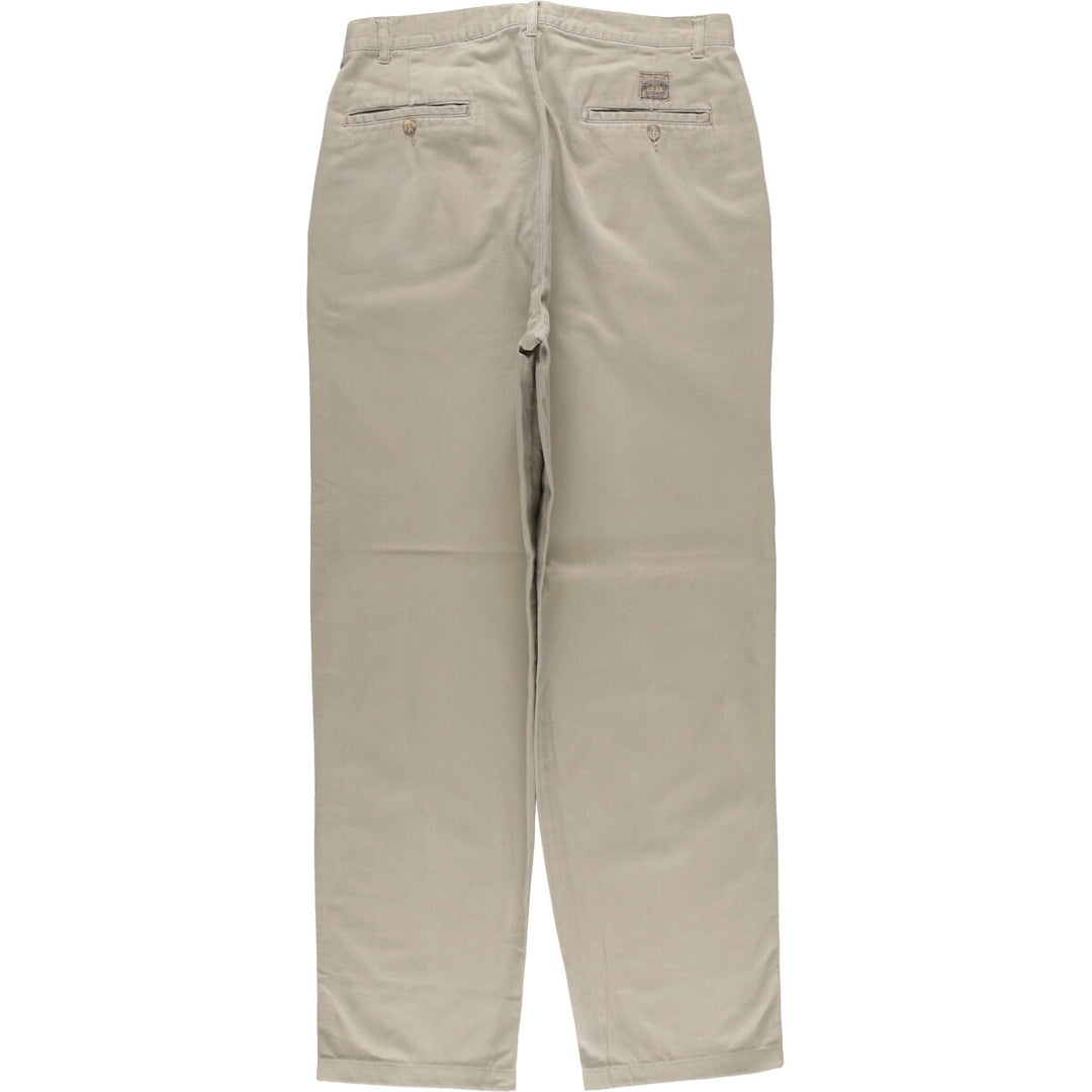 Ralph Lauren POLO by Ralph Lauren Two-pleat Chino Pants for Men, W33 equivalent cotton Beige type Vintage Second Hand