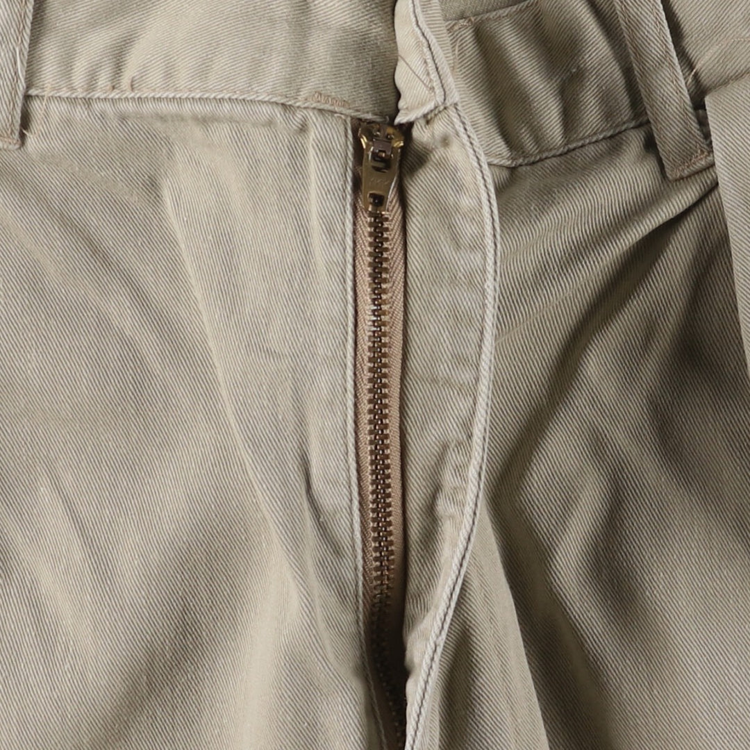 Ralph Lauren POLO by Ralph Lauren Two-pleat Chino Pants for Men, W33 equivalent cotton Beige type Vintage Second Hand