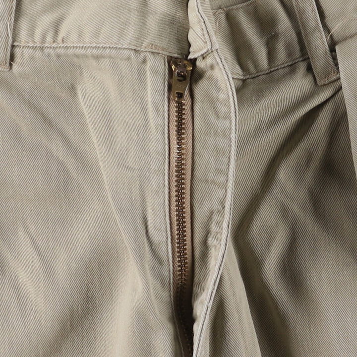 Ralph Lauren POLO by Ralph Lauren Two-pleat Chino Pants for Men, W33 equivalent cotton Beige type Vintage Second Hand