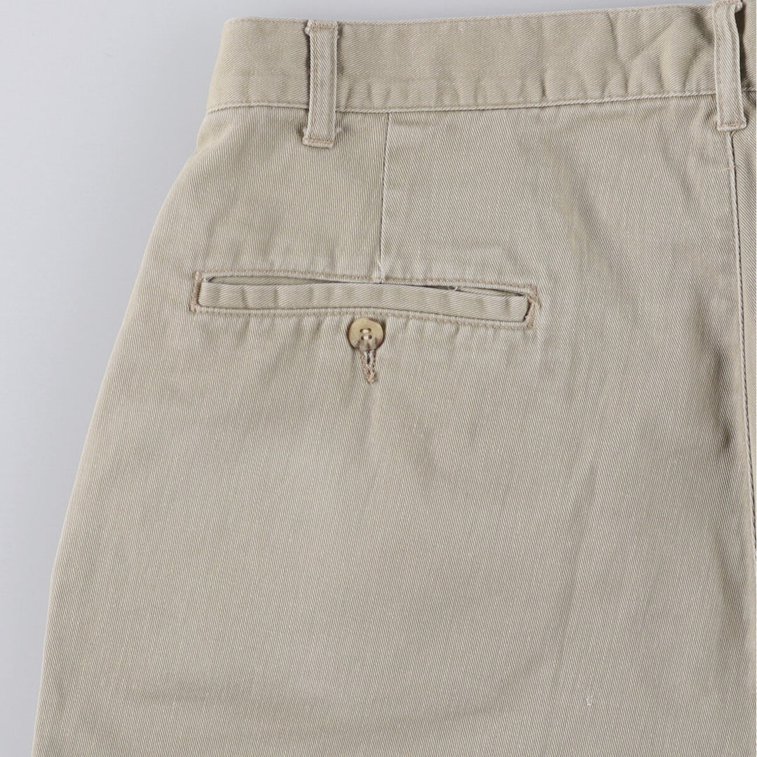 Ralph Lauren POLO by Ralph Lauren Two-pleat Chino Pants for Men, W33 equivalent cotton Beige type Vintage Second Hand