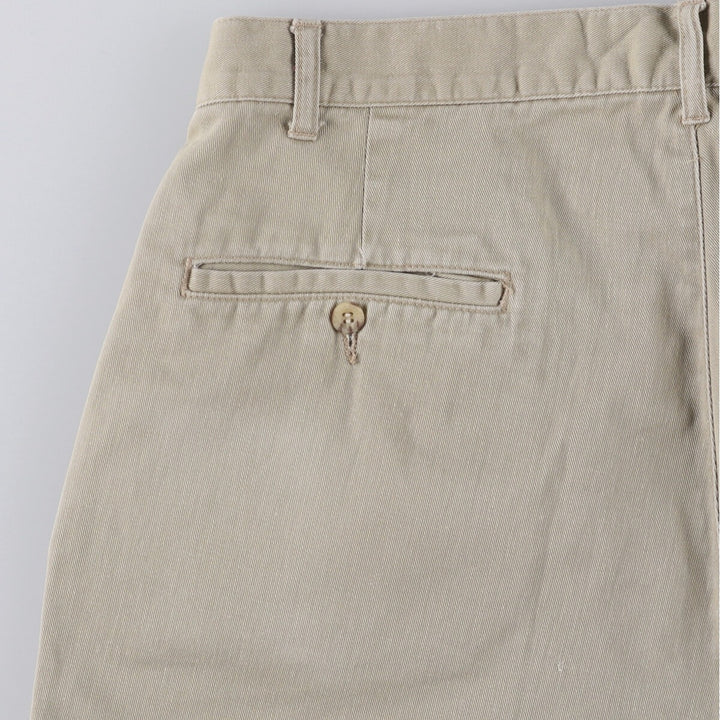 Ralph Lauren POLO by Ralph Lauren Two-pleat Chino Pants for Men, W33 equivalent cotton Beige type Vintage Second Hand
