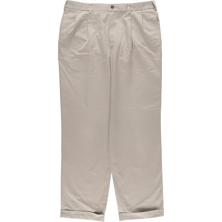 Brooks Brothers Two-pleat Chino Pants, Men's, Size W35 cotton Beige type Vintage Second Hand