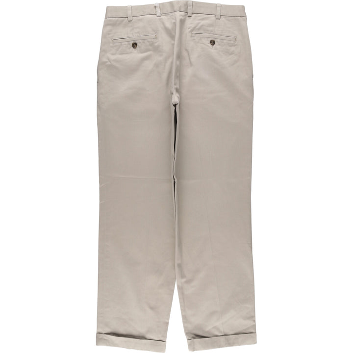 Brooks Brothers Two-pleat Chino Pants, Men's, Size W35 cotton Beige type Vintage Second Hand