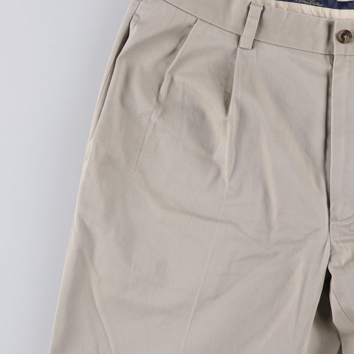 Brooks Brothers Two-pleat Chino Pants, Men's, Size W35 cotton Beige type Vintage Second Hand