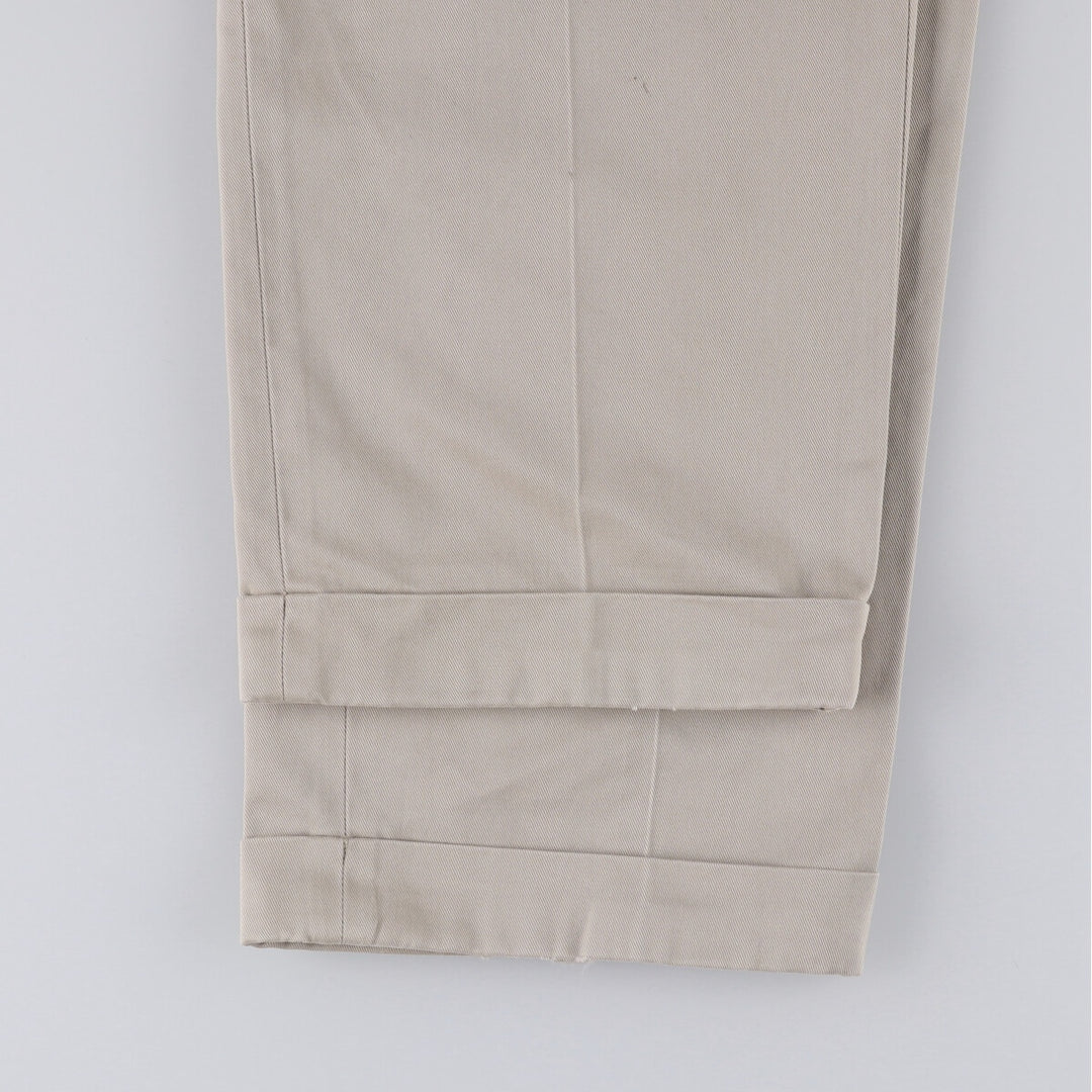 Brooks Brothers Two-pleat Chino Pants, Men's, Size W35 cotton Beige type Vintage Second Hand