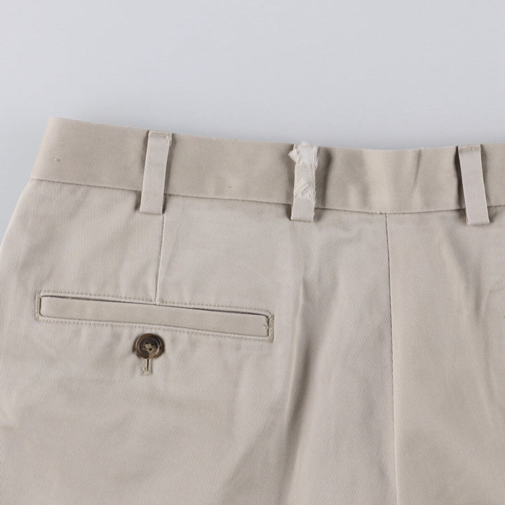 Brooks Brothers Two-pleat Chino Pants, Men's, Size W35 cotton Beige type Vintage Second Hand