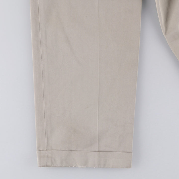 Brooks Brothers Two-pleat Chino Pants, Men's, Size W35 cotton Beige type Vintage Second Hand