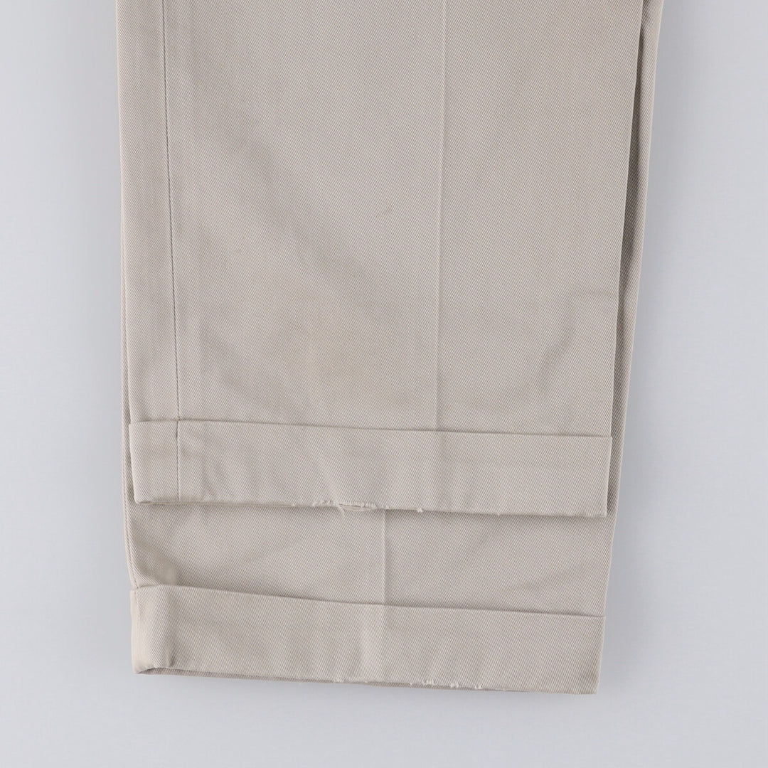Brooks Brothers Two-pleat Chino Pants, Men's, Size W35 cotton Beige type Vintage Second Hand