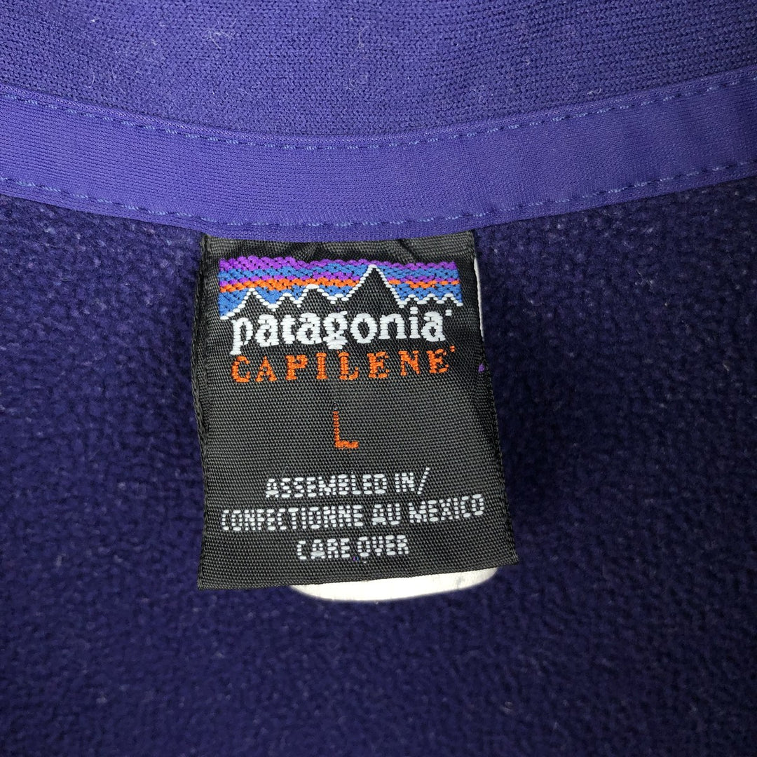 Patagonia CAPILENE 43610FA Half-Zip Fleece Pullover, Women's Size L polyester purple type Vintage Second Hand