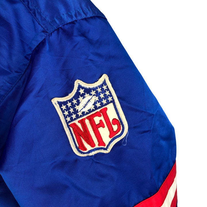 Starter NFL New York Giants Padded Nylon Stadium Jacket, Made in USA, Men's Size XL Nylon blue type Vintage Second Hand