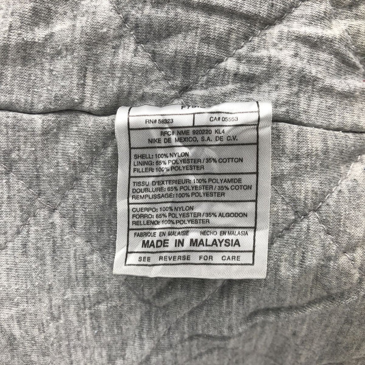 90'S Nike Back Logo Padded Hoodie/Puffer Jacket, Men's Size L, Vintage Nylon navy blue type Vintage Second Hand