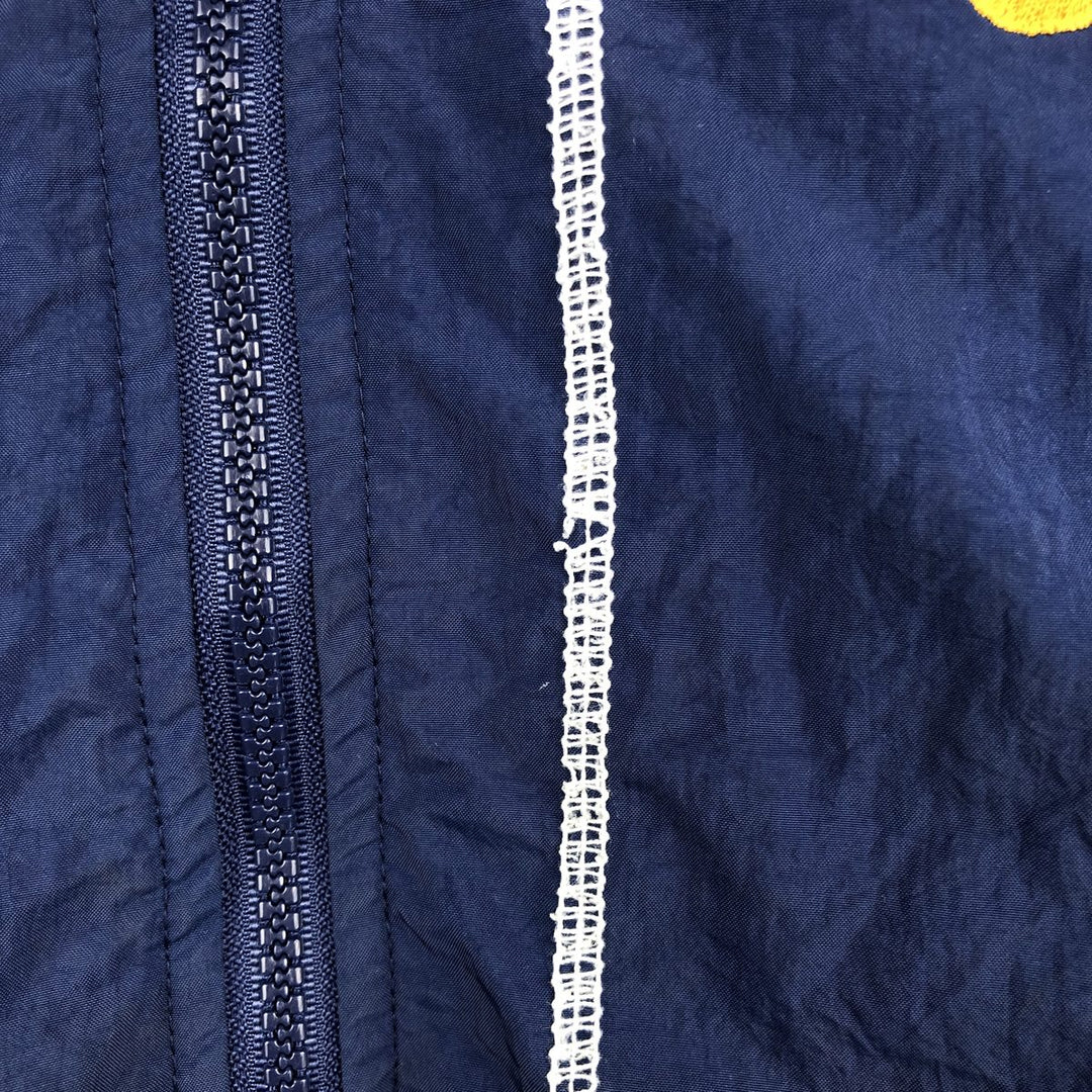 90'S Nike Back Logo Padded Hoodie/Puffer Jacket, Men's Size L, Vintage Nylon navy blue type Vintage Second Hand