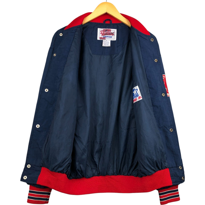 Starter MLB Boston Red Sox Nylon Varsity Jacket, Men's Medium Nylon navy blue type Vintage Second Hand