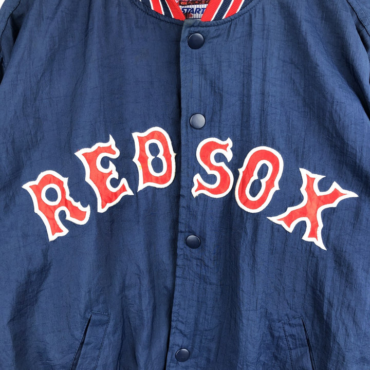 Starter MLB Boston Red Sox Nylon Varsity Jacket, Men's Medium Nylon navy blue type Vintage Second Hand