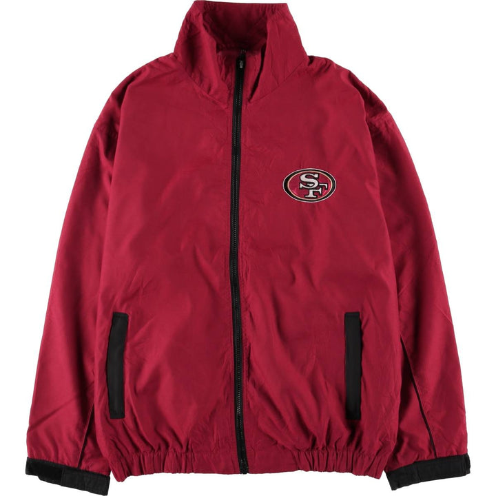 Unique NFL San Francisco 49ers back logo windbreaker, men's size M, vintage unclear burgundy type Vintage Second Hand