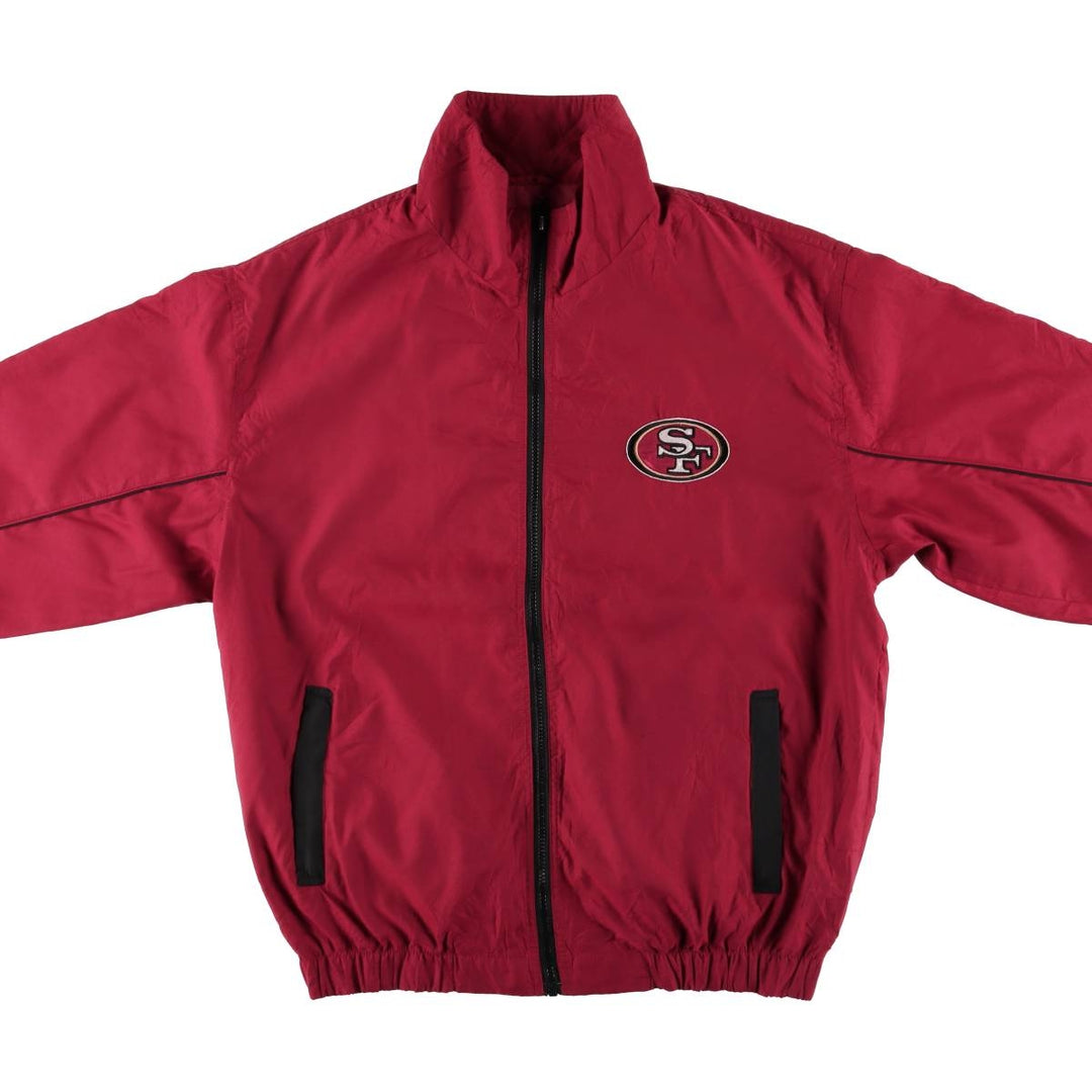 Unique NFL San Francisco 49ers back logo windbreaker, men's size M, vintage unclear burgundy type Vintage Second Hand