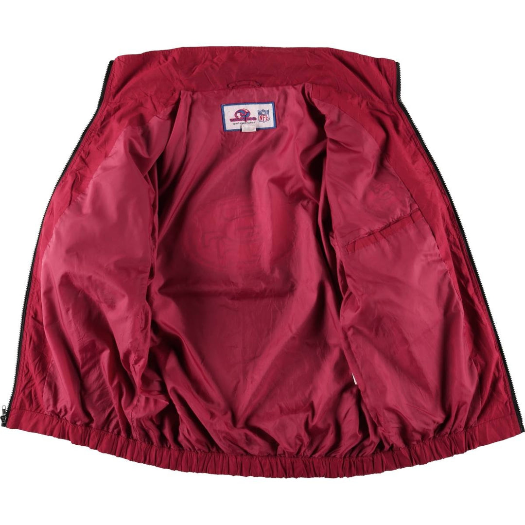 Unique NFL San Francisco 49ers back logo windbreaker, men's size M, vintage unclear burgundy type Vintage Second Hand