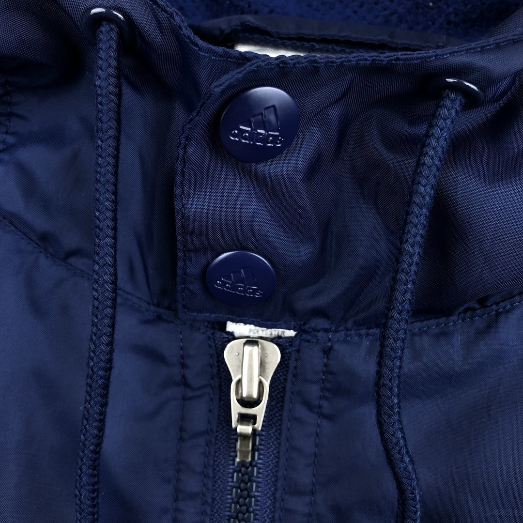 90'S Adidas Anorak Parka, Men's, Size L, Vintage Nylon navy blue type Vintage Second Hand